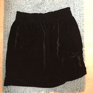 NEW! Zara black velvet banded skirt